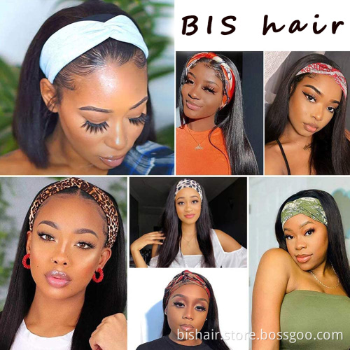 Straight hair with 100% human hair wig suitable for women without lace front wig Brazilian human hair mechanism 150% density